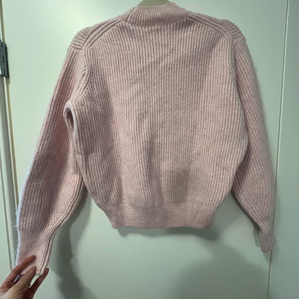 Pink Ribbed Women's Sweater - Picture 5 of 5